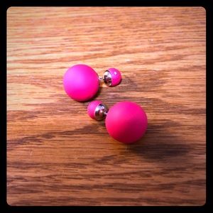 Christian Dior Hot Pink Tribales Earrings